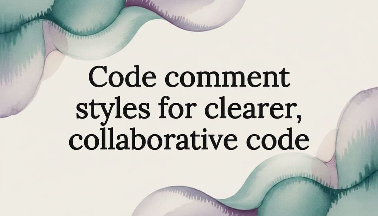 Code comment styles for clearer, collaborative code