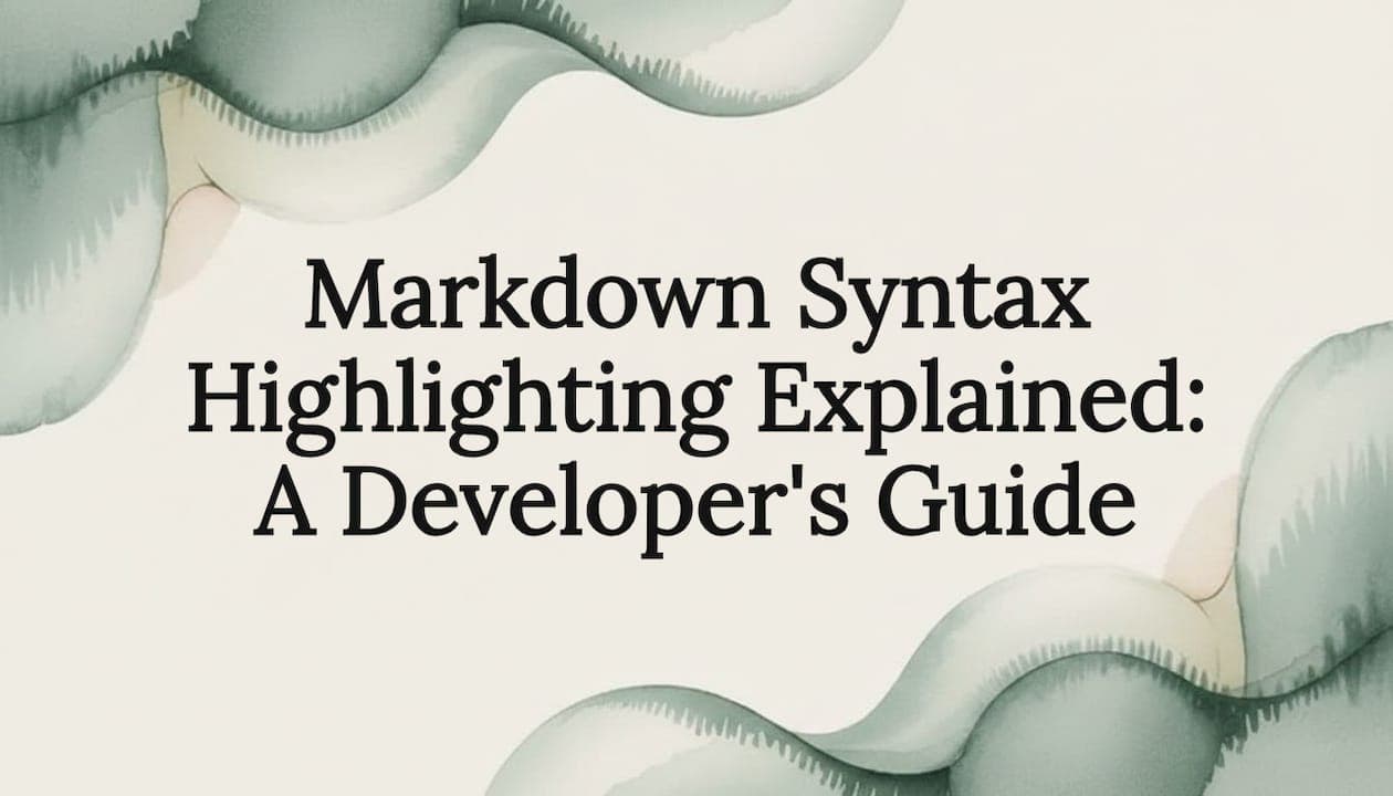 Markdown Syntax Highlighting Explained: A Developer's Guide