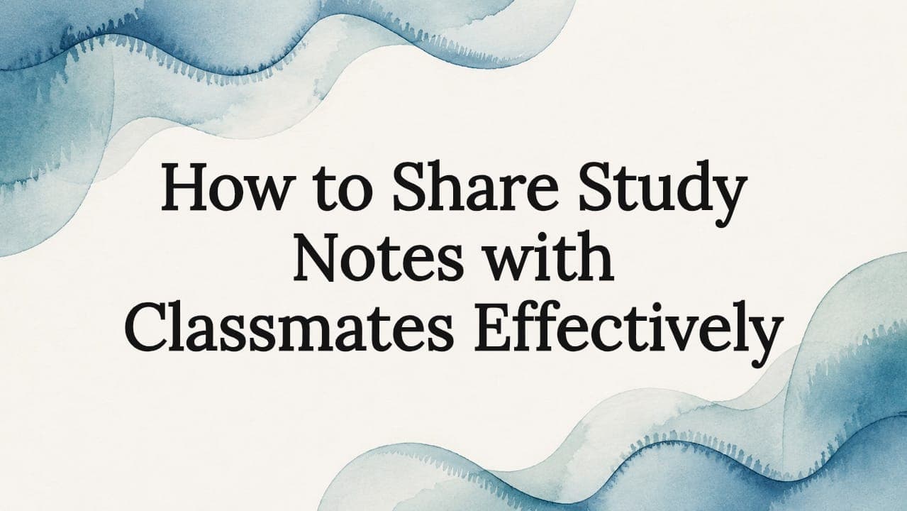 How to Share Study Notes with Classmates Effectively