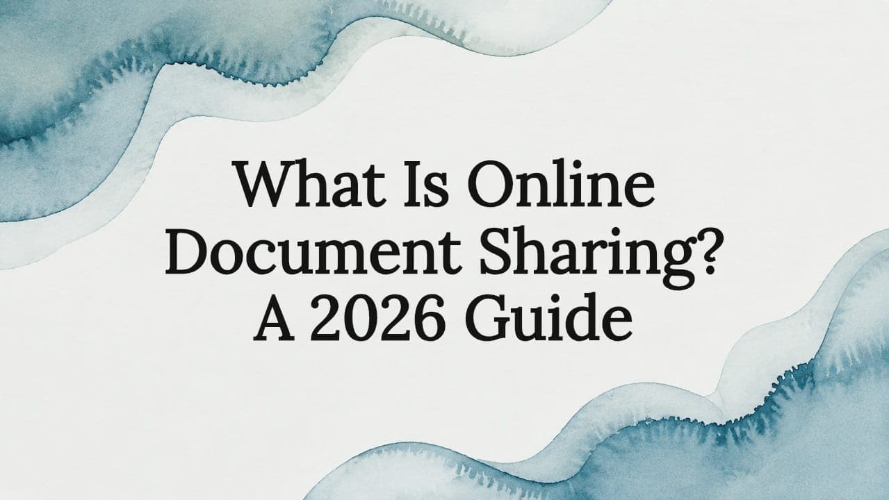 What Is Online Document Sharing? A 2026 Guide