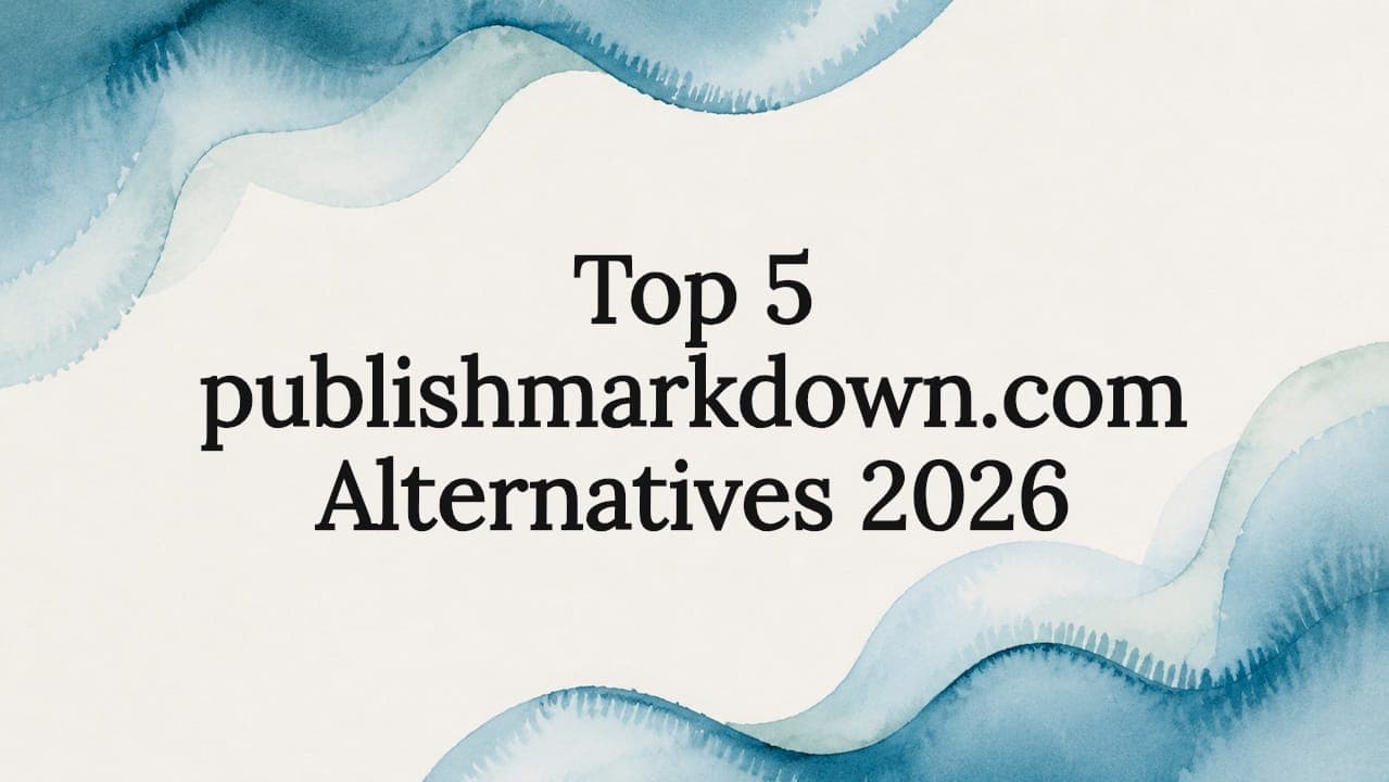 Top 5 publishmarkdown.com Alternatives 2026