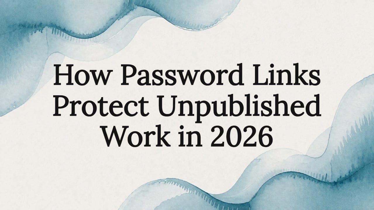 How Password Links Protect Unpublished Work in 2026