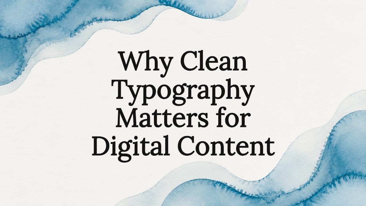 Why Clean Typography Matters for Digital Content