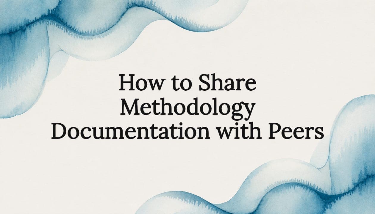 How to Share Methodology Documentation with Peers