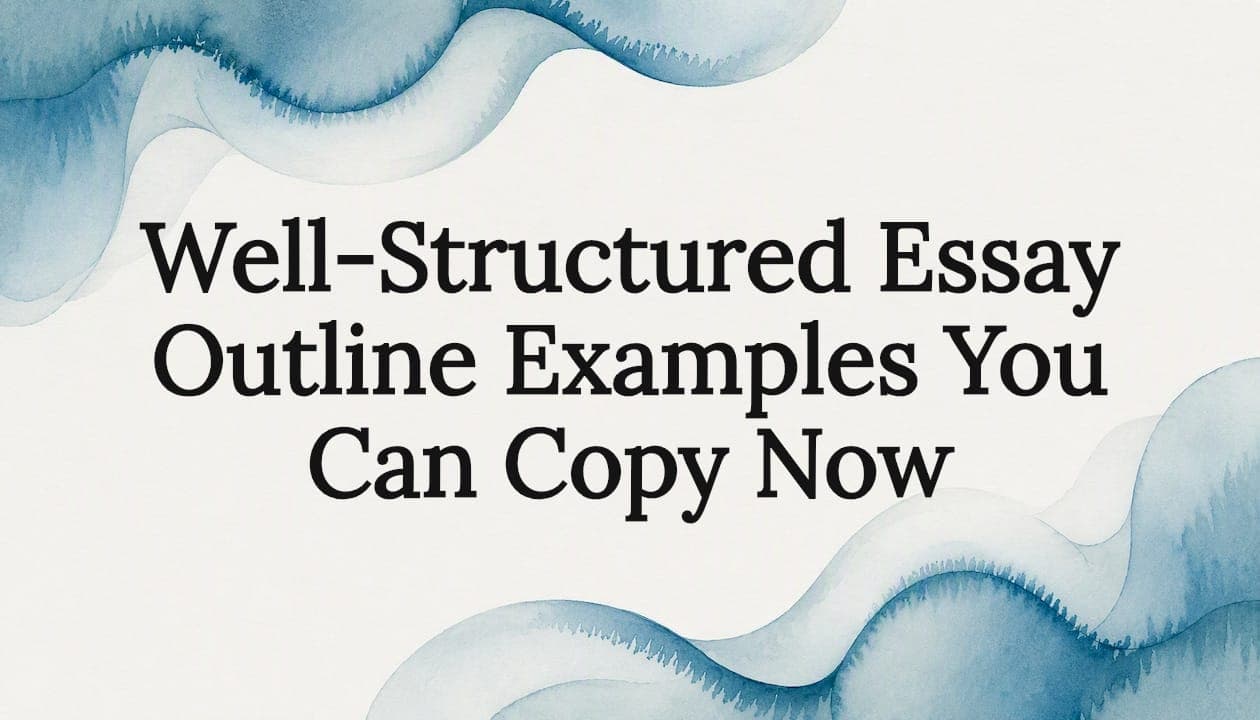Well-Structured Essay Outline Examples You Can Copy Now